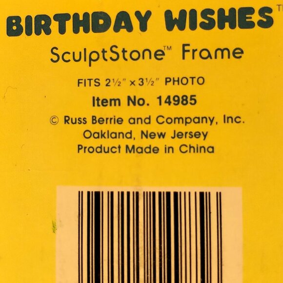 2/$70🐞RARE NWT Vintage RUSS 3D Resin Birthday Picture Frame BD Gift Photo Frame - Picture 9 of 15